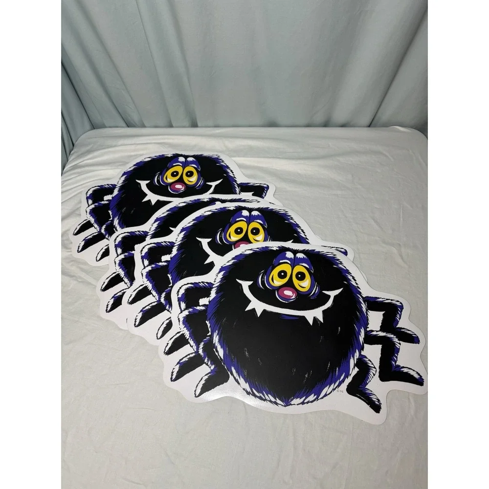 Halloween Set 4 Vinyl Placemat Pumpkin Time Spooky Cute Spider Vintage Fall